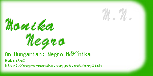 monika negro business card